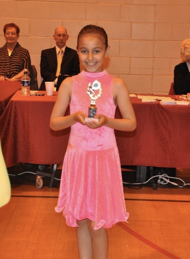 Christina Katsaros at one of her first dance competitions